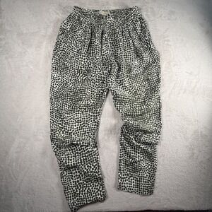 Stella McCartney 100% Silk Print Jogger Pants Elastic Waist Italy Sz 44 US 8